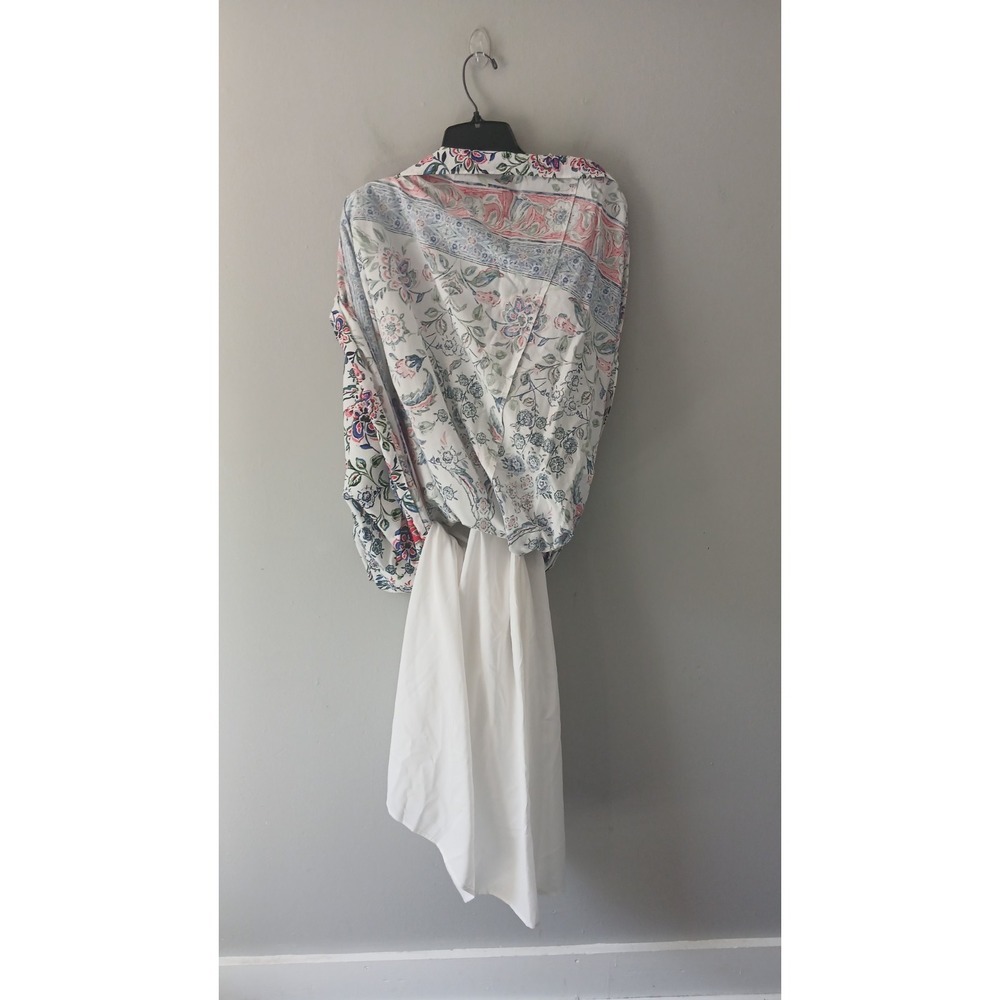 Anne Klein Women's Size Large Floral Smocked Midi Dress Flutter Sleeve NWT $139! - Picture 11 of 16